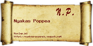 Nyakas Poppea névjegykártya